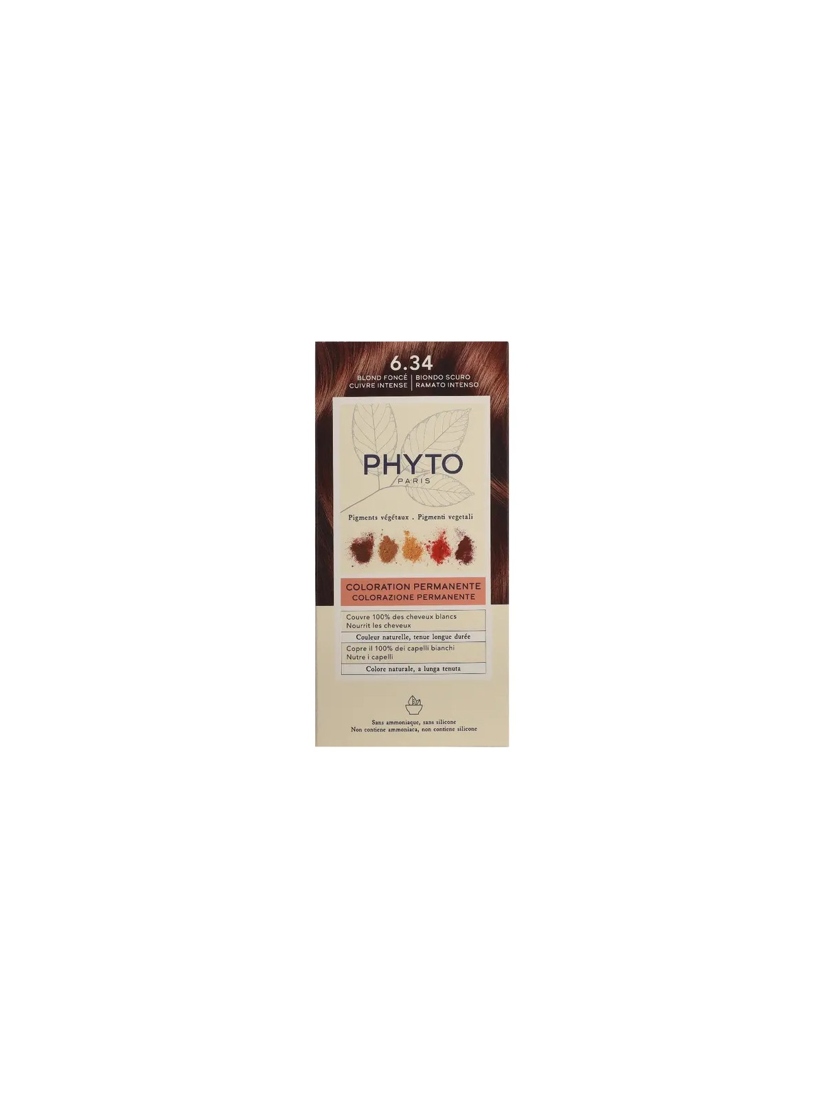 Phyto PHYTOCOLOR n.6.34 Biondo Rame Scuro 4 unità donna