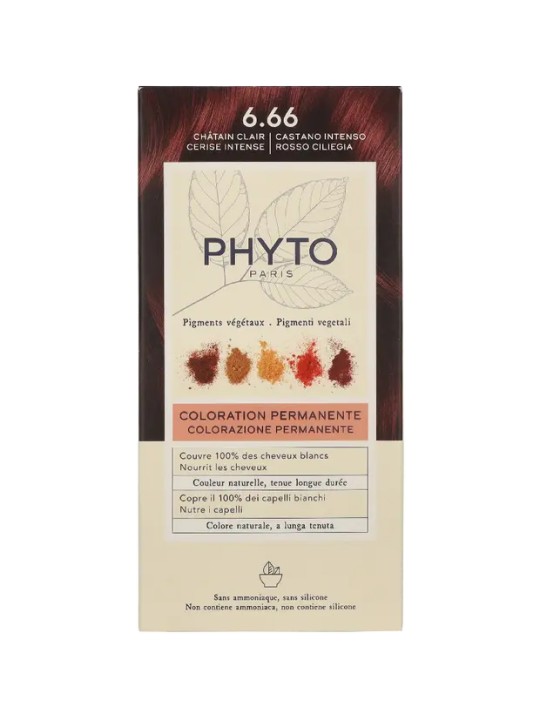 Phyto PHYTOCOLOR n.6.66 - Marrone Chiaro Ciliegia Intensa 4 unità unisex
