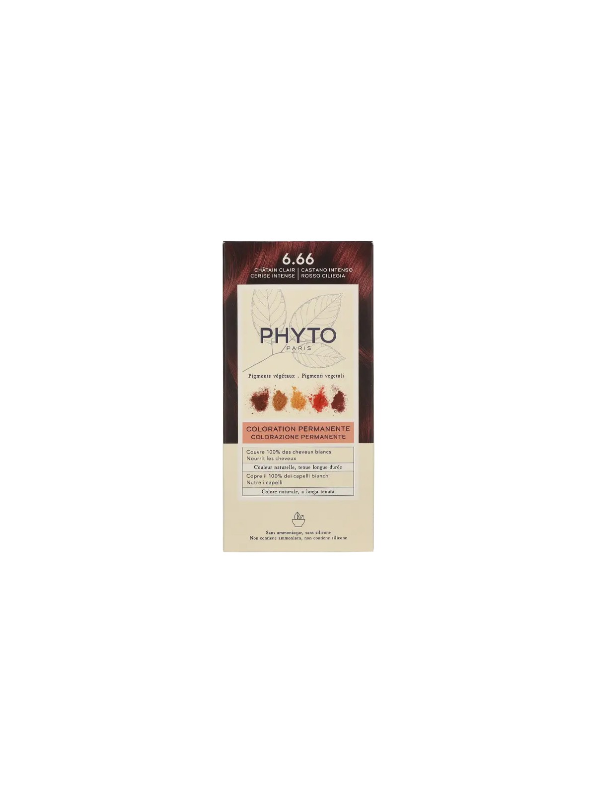 Phyto PHYTOCOLOR n.6.66 - Marrone Chiaro Ciliegia Intensa 4 unità unisex