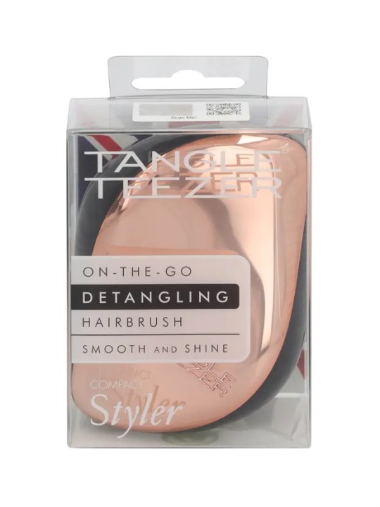 Tangle Teezer Compact Styler Detangling Hair Brush Rose Gold Black