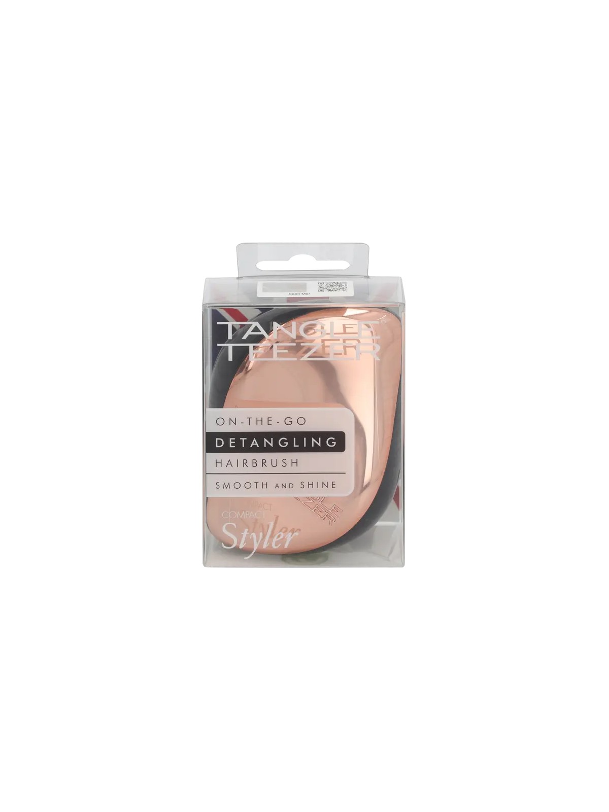 Tangle Teezer Compact Styler Detangling Hair Brush Rose Gold Black