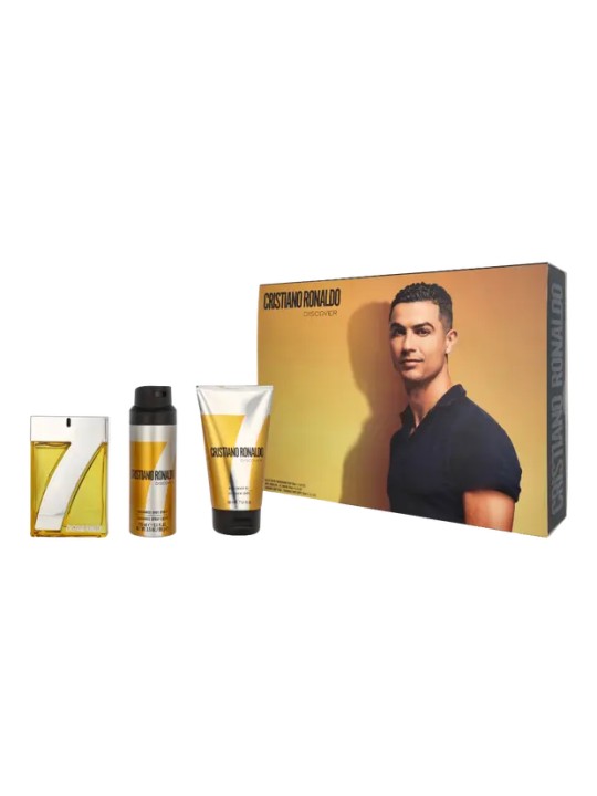 Cristiano Ronaldo CR7 Discover Giftset eau de toilette Spray 100ml Shower Gel 150ml Body Spray 150ml 70ml