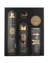 Lattafa SET Asad eau de parfum spray 100ml + DEO spray 200ml + DEODORANTE spray per ambienti 300ml