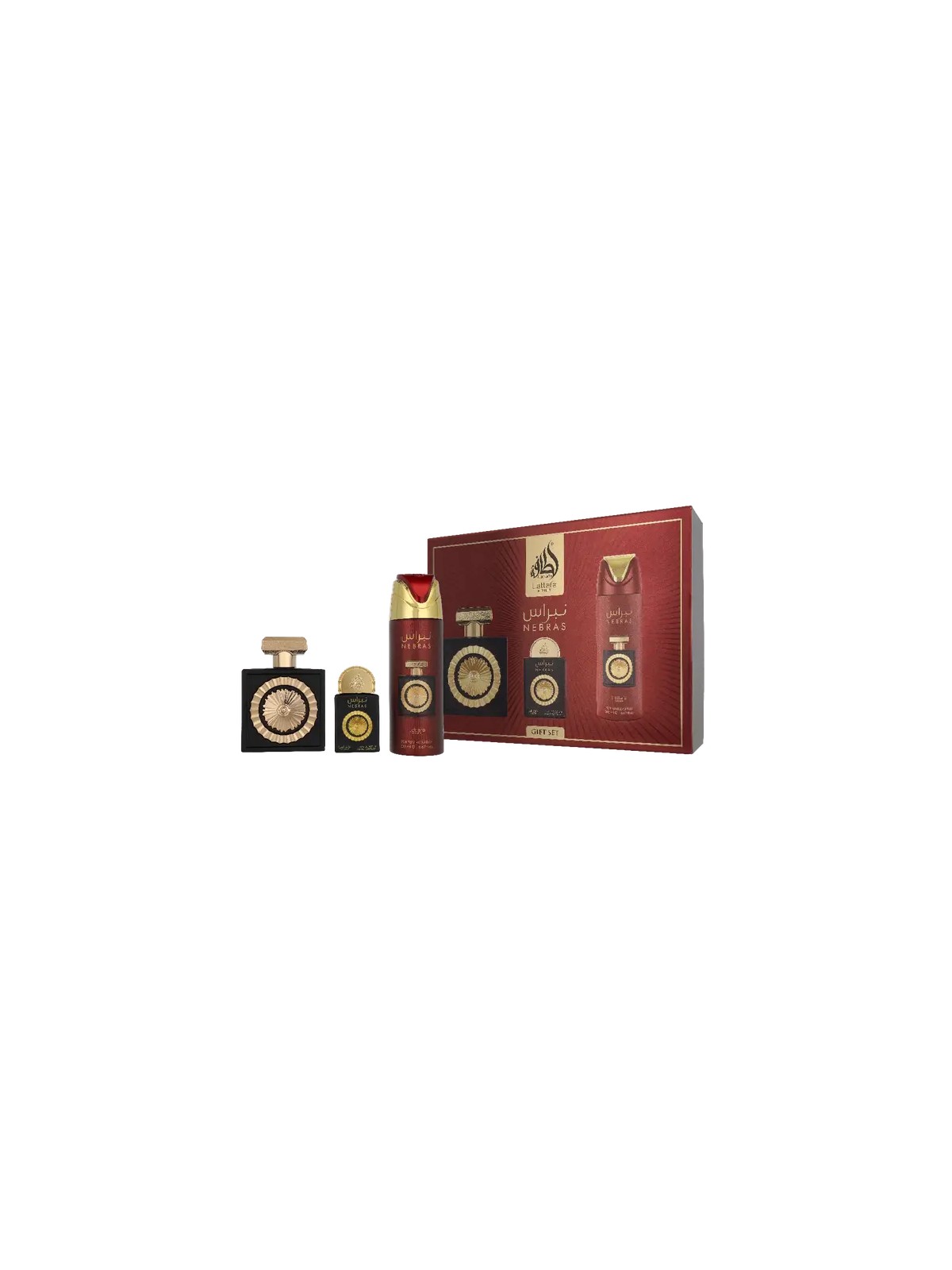 Lattafa Perfumes Nebras Set regalo eau de parfum 100ml, deospray 200ml ed eau de parfum 20ml unisex