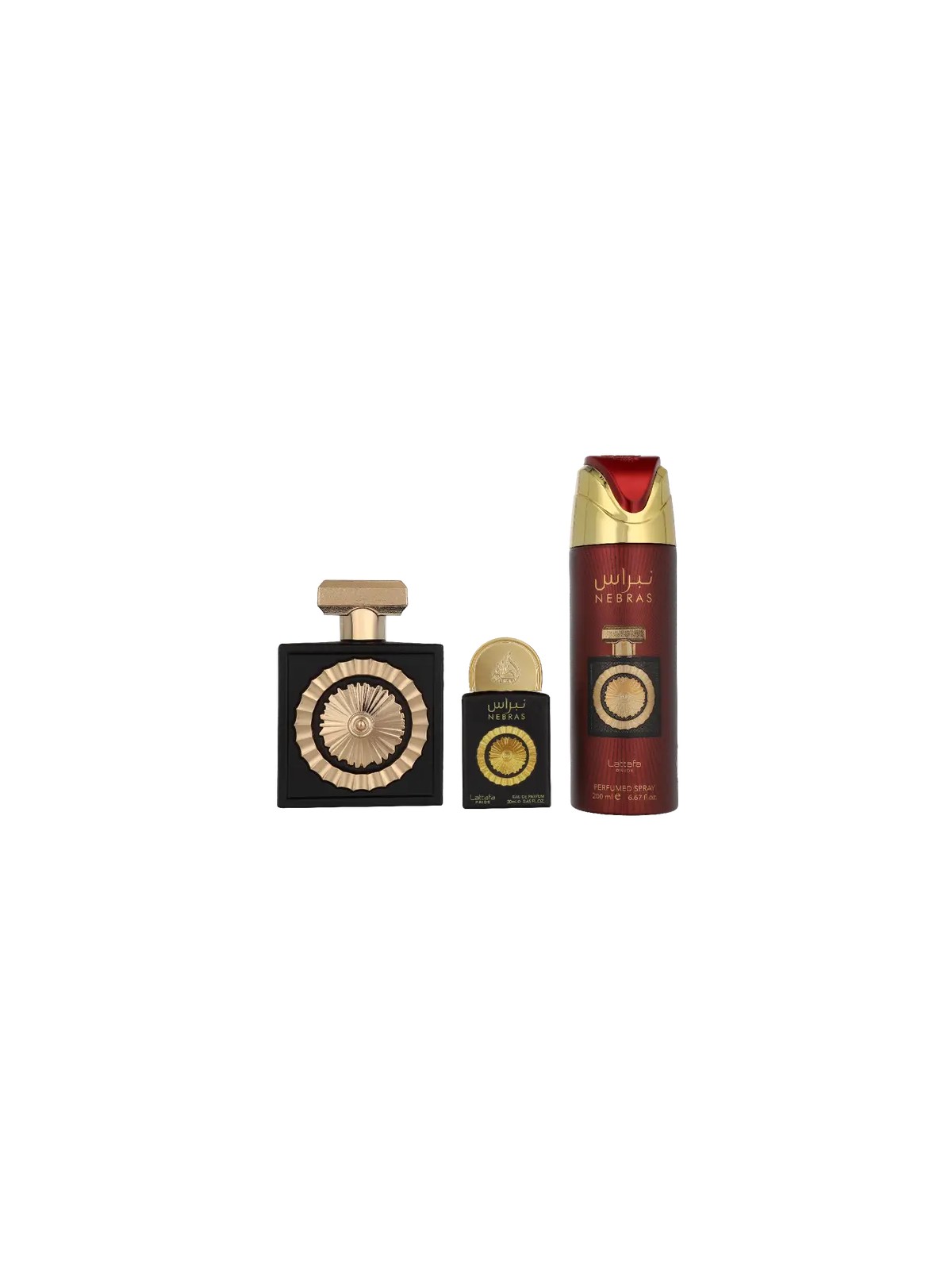 Lattafa Perfumes Nebras Set regalo eau de parfum 100ml, deospray 200ml ed eau de parfum 20ml unisex