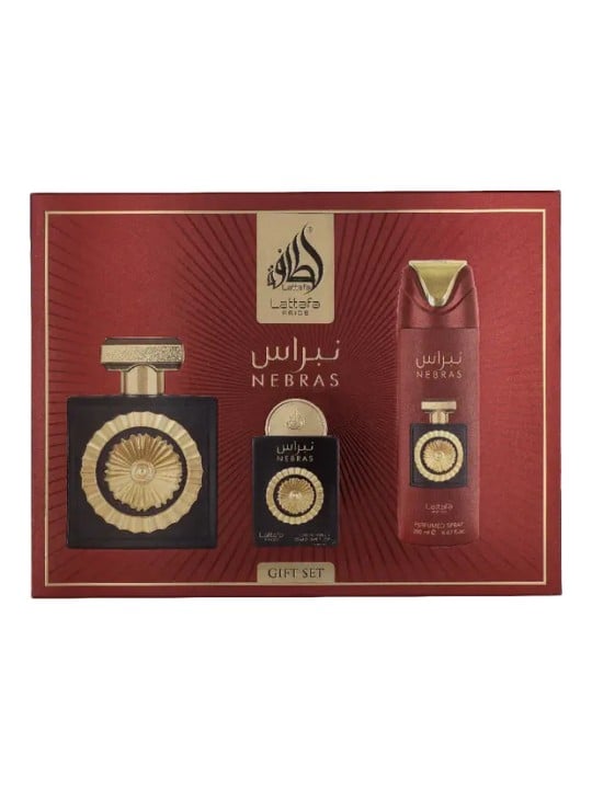 Lattafa Perfumes Nebras Set regalo eau de parfum 100ml, deospray 200ml ed eau de parfum 20ml unisex