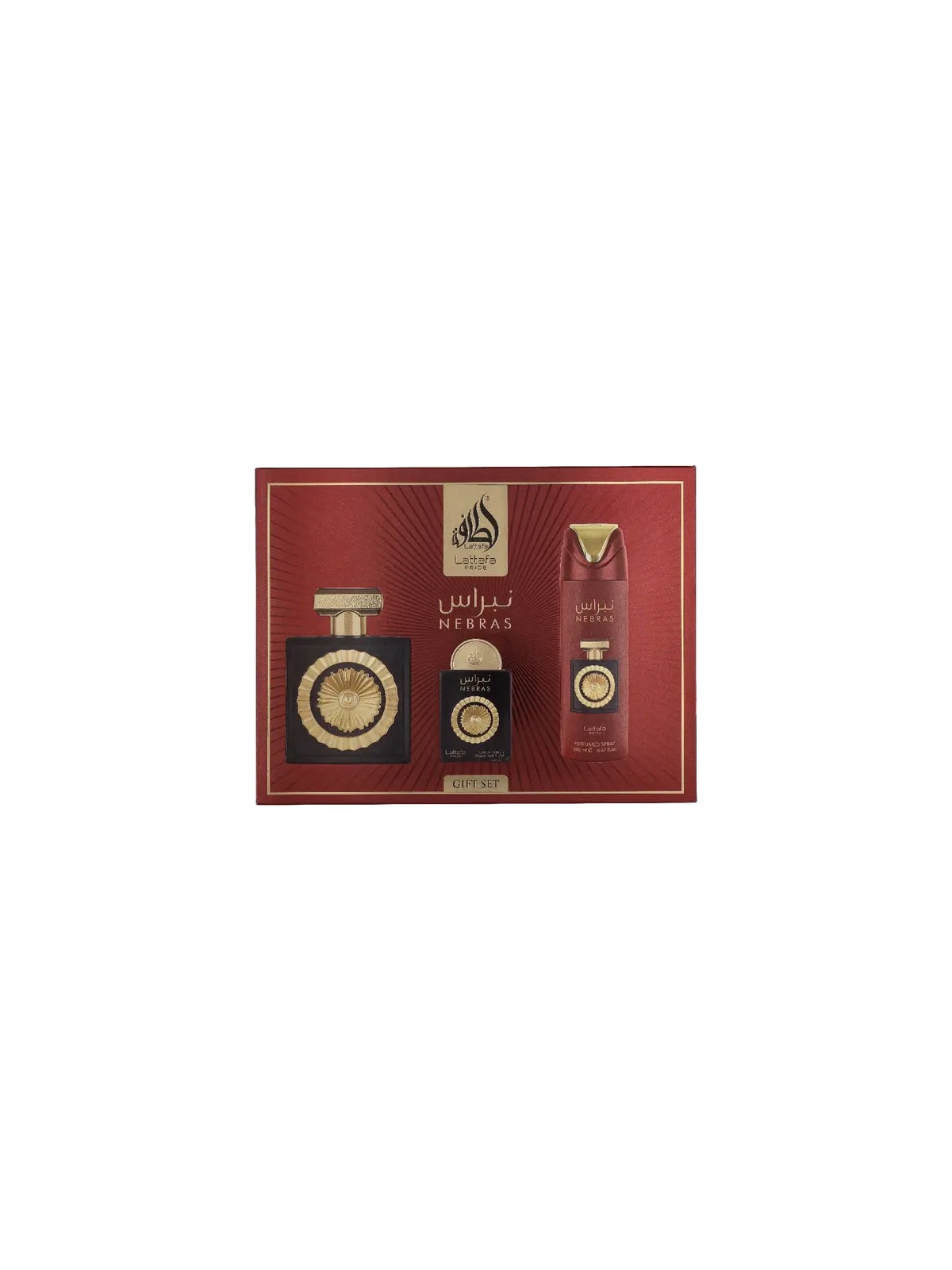 Lattafa Perfumes Nebras Set regalo eau de parfum 100ml, deospray 200ml ed eau de parfum 20ml unisex