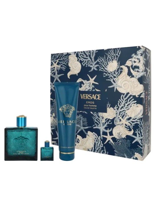Versace Eros Set regalo eau de toilette 100ml, gel doccia 150ml e miniatura eau de toilette 5ml donna