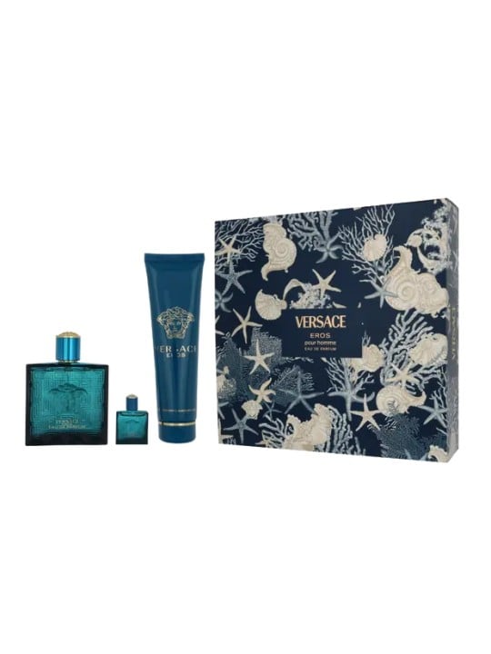 Versace Eros Pour Homme Giftset eau de parfum Spray 100ml B&S Gel 150ml eau de parfum Spray 5ml 175ml