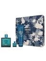 Set Versace: Eros Eau De Toilette uomo 100ml + Eros Eau De Toilette uomo 5ml + Eros Gel doccia per tutti i tipi di pelle 150ml
