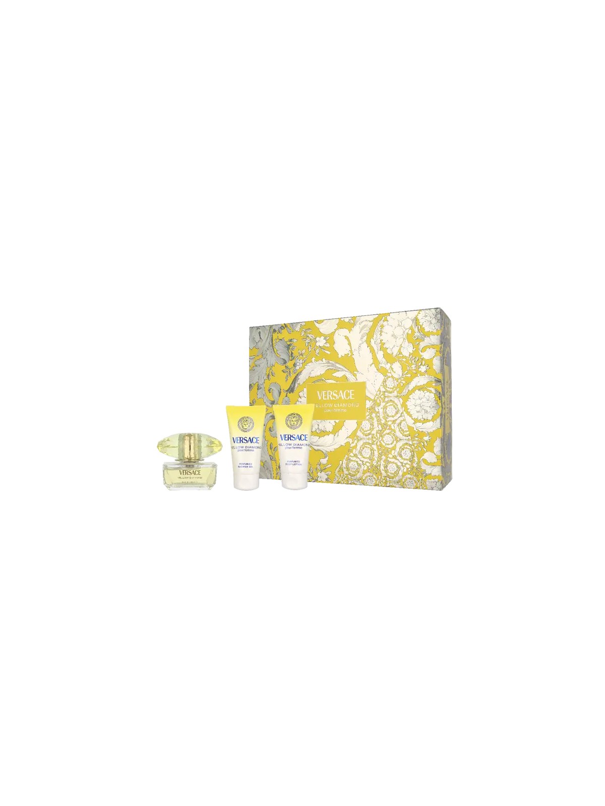 Versace Set di 3 pezzi YELLOW DIAMOND Eau de Toilette spray 50 ml + Shower Gel 50 ml + Body Lotion 50 ml unisex