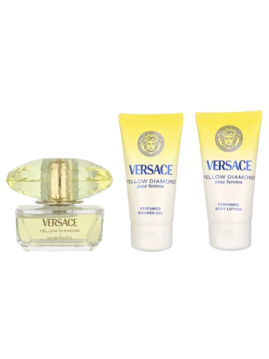 Versace Set di 3 pezzi YELLOW DIAMOND Eau de Toilette spray 50 ml + Shower Gel 50 ml + Body Lotion 50 ml unisex