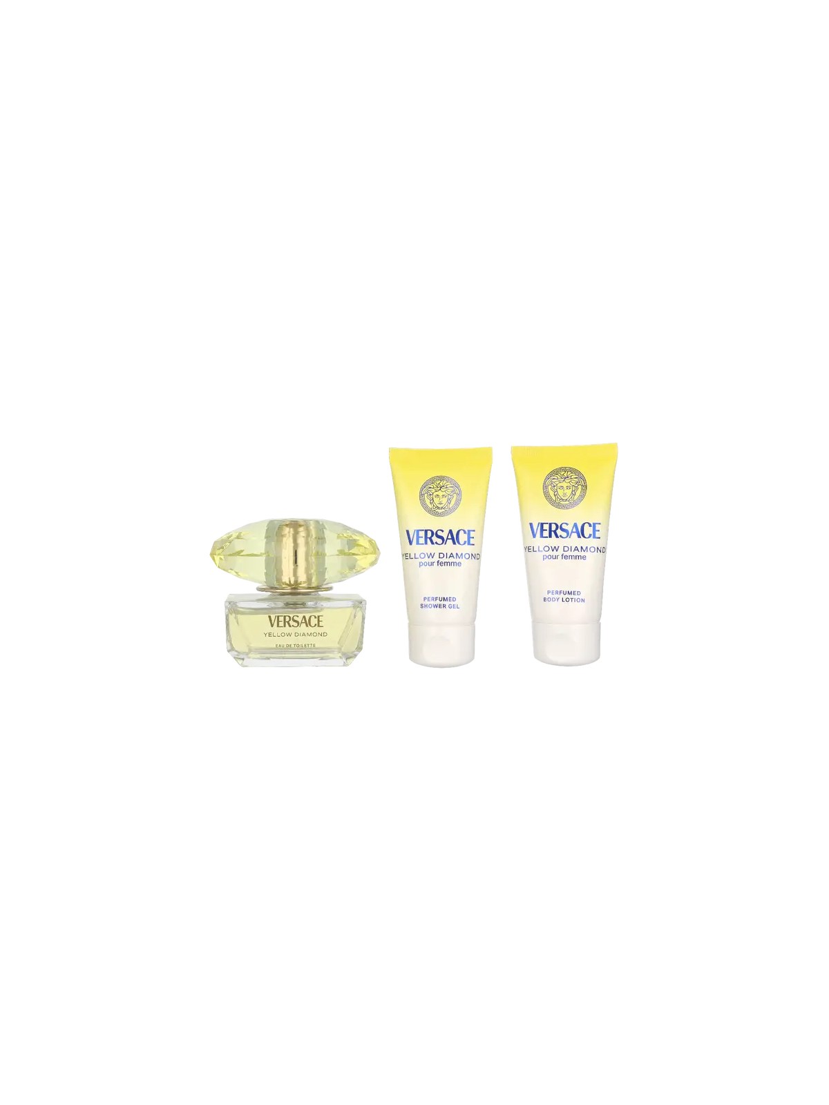 Versace Set di 3 pezzi YELLOW DIAMOND Eau de Toilette spray 50 ml + Shower Gel 50 ml + Body Lotion 50 ml unisex