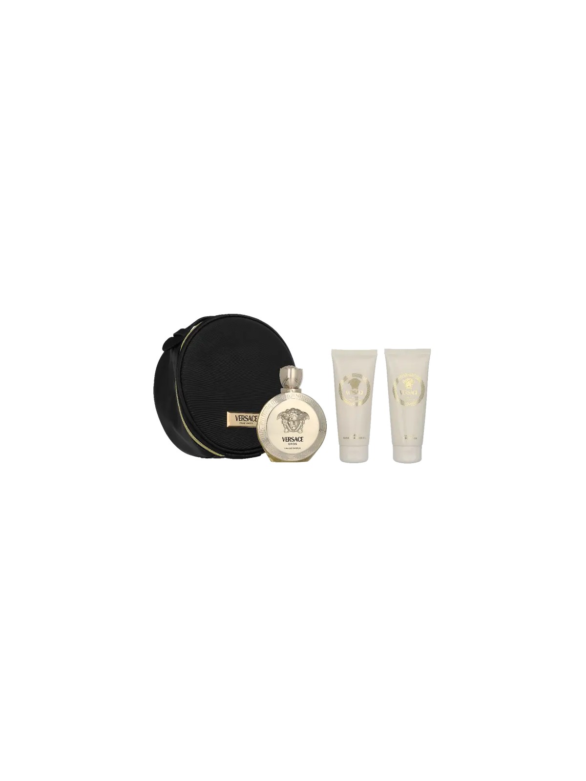 Versace Eros Pour Femme Giftset eau de parfum Spray 100ml Bath & Shower Gel 100ml Body Lotion 100ml Make-Up Case 200ml