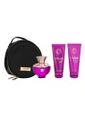 Set regalo Versace Dylan Purple: eau de parfum 100ml, latte corpo 100ml, gel doccia 100ml e cosmetico tatiōka donna