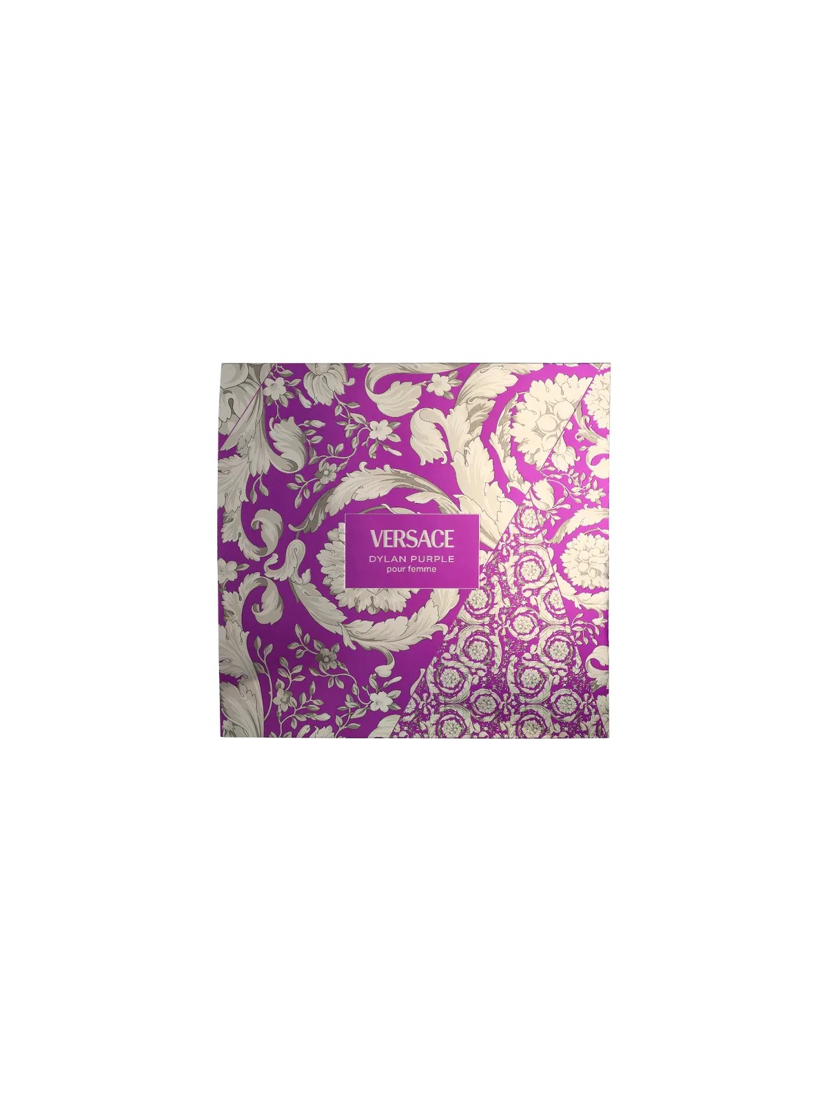 Set regalo Versace Dylan Purple: eau de parfum 100ml, latte corpo 100ml, gel doccia 100ml e cosmetico tatiōka donna