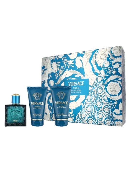 Versace Eros Pour Homme Giftset eau de toilette Spray 50ml Bath & Shower Gel 50ml Aftershave Balm 50ml 6g