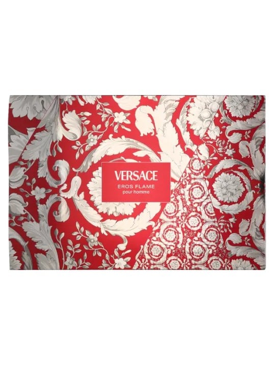 Versace Set da 3 pezzi EROS FLAME Eau de Parfum spray 100 ml + Eau de Parfum spray 10 ml + Toiletry bag unisex