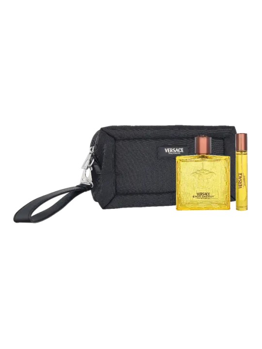 Versace Eros Energy Set regalo eau de parfum 100ml, eau de parfum in miniatura 10ml e cosmetici per uomo