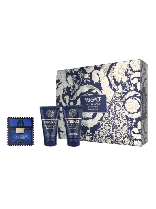 Versace Man Eau Fraiche Extreme Set regalo eau de parfum 50ml, gel doccia 50ml e balsamo per tibia 50ml donna