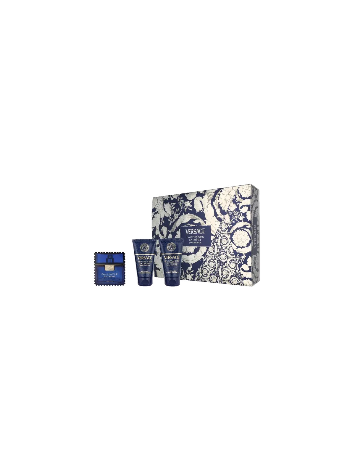 Versace Man Eau Fraiche Extreme Set regalo eau de parfum 50ml, gel doccia 50ml e balsamo per tibia 50ml donna