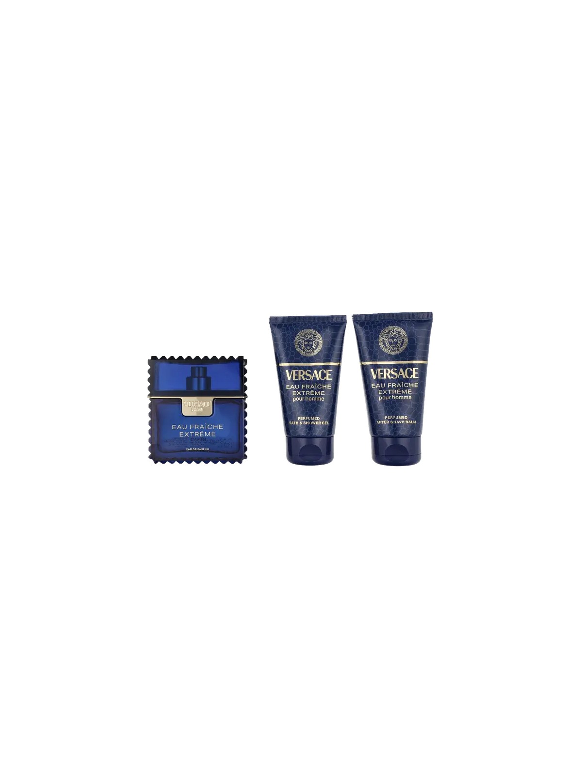 Versace Man Eau Fraiche Extreme Set regalo eau de parfum 50ml, gel doccia 50ml e balsamo per tibia 50ml donna