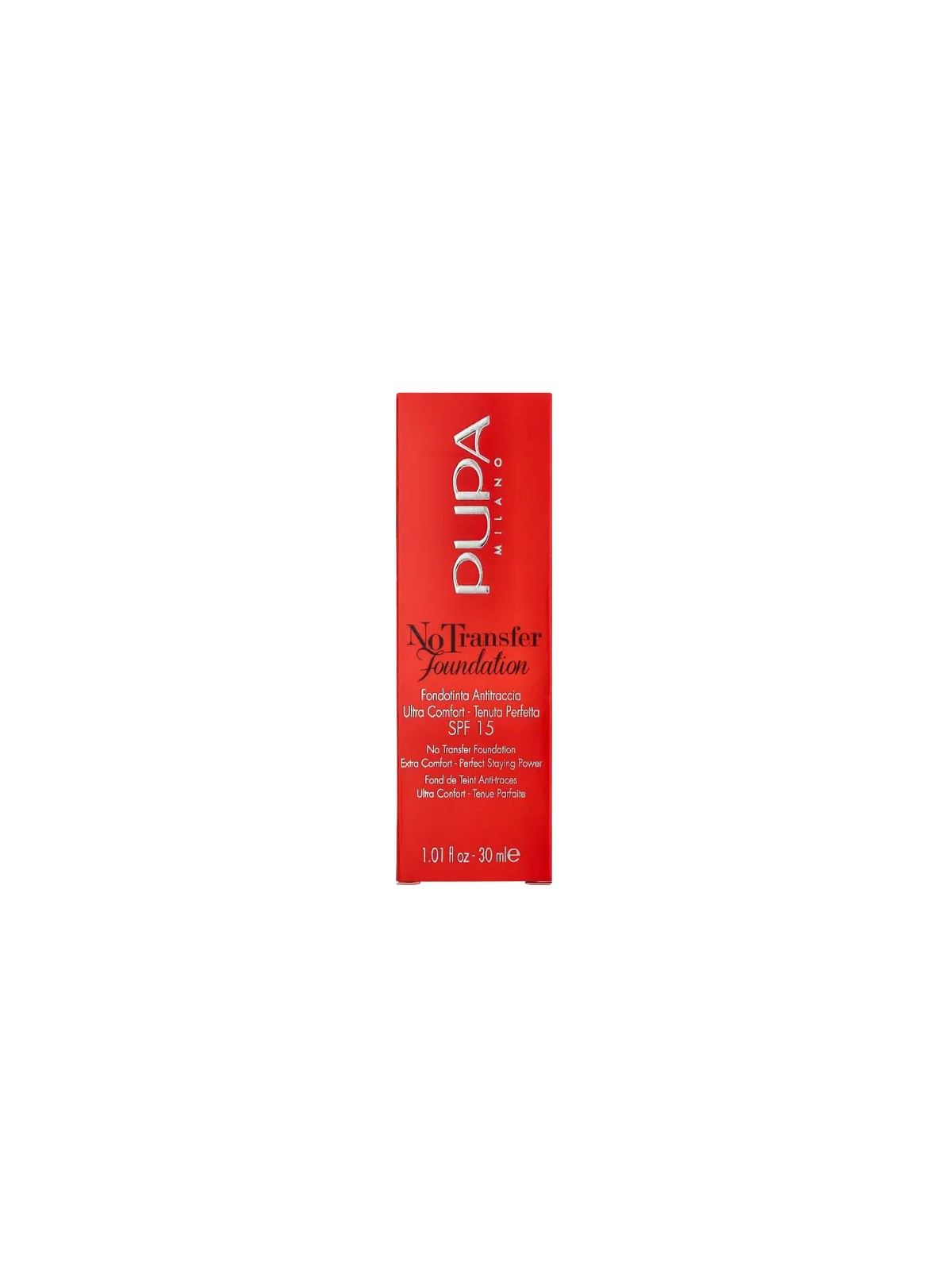 Pupa No Transfer Foundation Extra Comfort SPF 15 - Trucco a lunga durata 30ml donna 300 Natural Silk