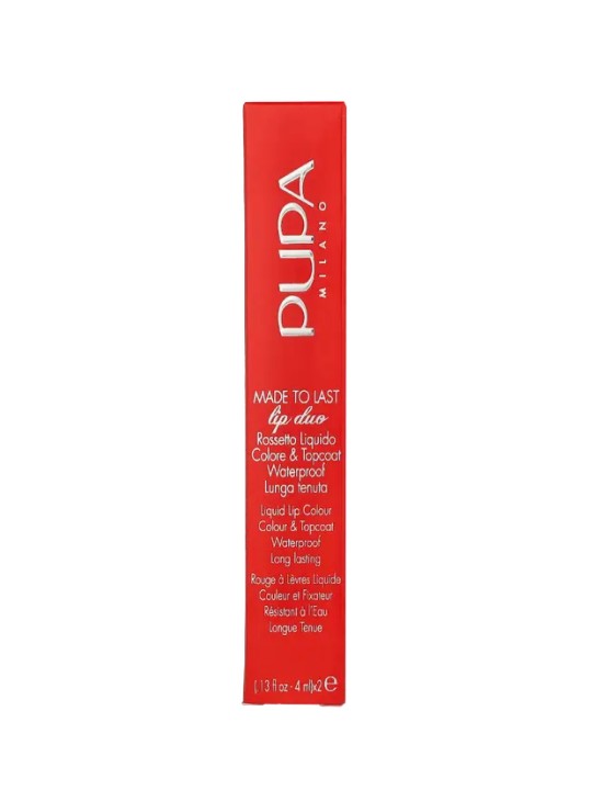 Pupa Lungo Colore Labbra Liquido 2 x 4 ml donna 018 Imperial Red