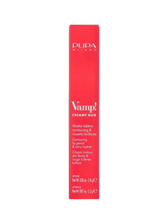 Matita labbra Pupa Vamp! Creamy Duo Lip Pencil 10g N.010 True Red