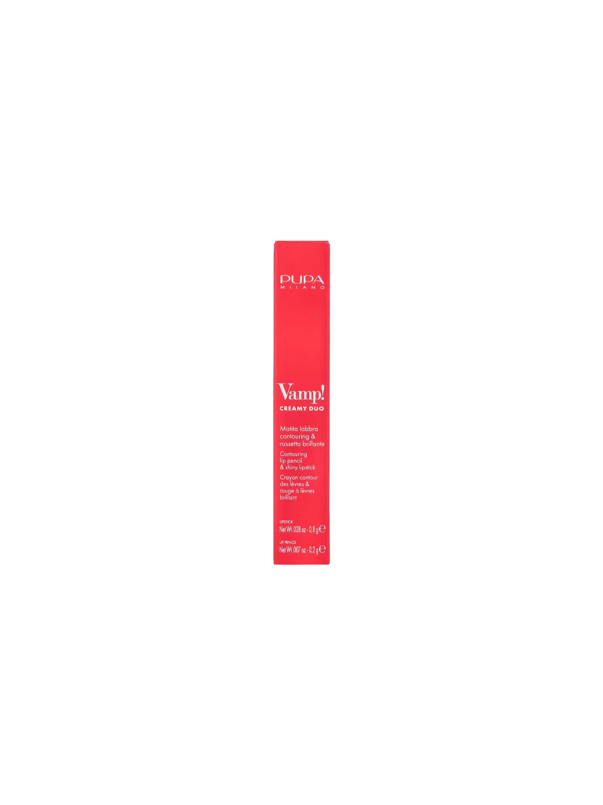 Matita labbra Pupa Vamp! Creamy Duo Lip Pencil 10g N.010 True Red