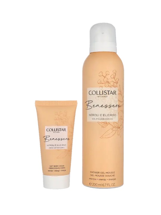 Collistar SET Xmas 2025 Benessere Neroli E Elicriso Shower Gel-Mousse gel doccia 200ml + Crema corpo Soft Body Cream 50ml