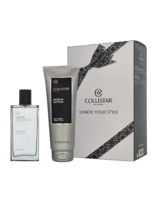 Collistar SET Xmas 2025 Uomo Acqua Attiva eau de toilette spray 100ml + Shampoo Doccia 250ml