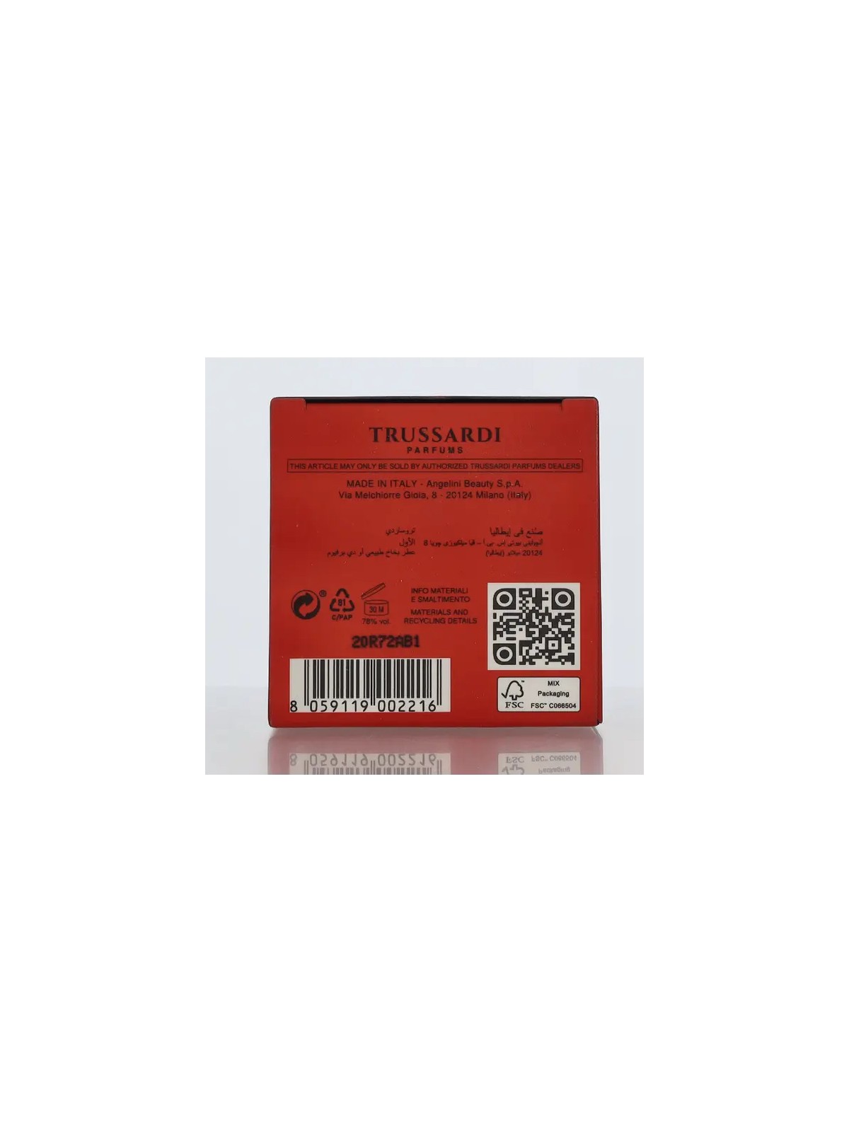 Trussardi Ricarica PRIMO eau de parfum 150ml uomo