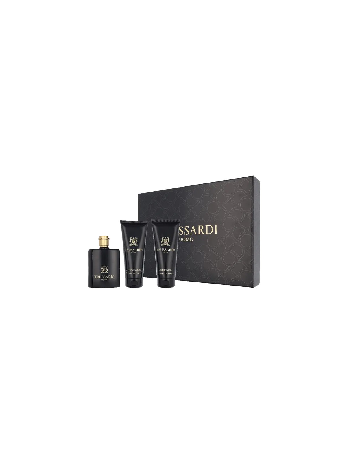 Trussardi Uomo Contemporary Deluxe Giftset eau de parfum Spray 100ml Shampooo & Shower Gel 200ml After Shave Balm 200ml 190ml