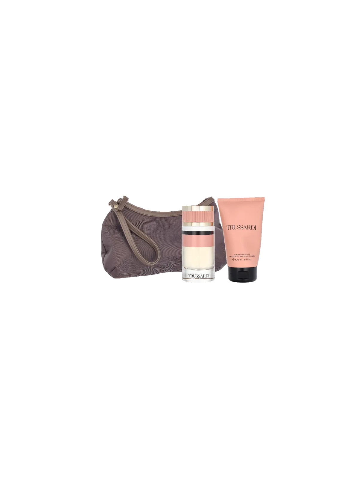 Trussardi New Feminine Contemporary Beauty Deluxe Giftset eau de parfum Spray 90ml Body Emulsion 100ml Beauty Bag 100ml