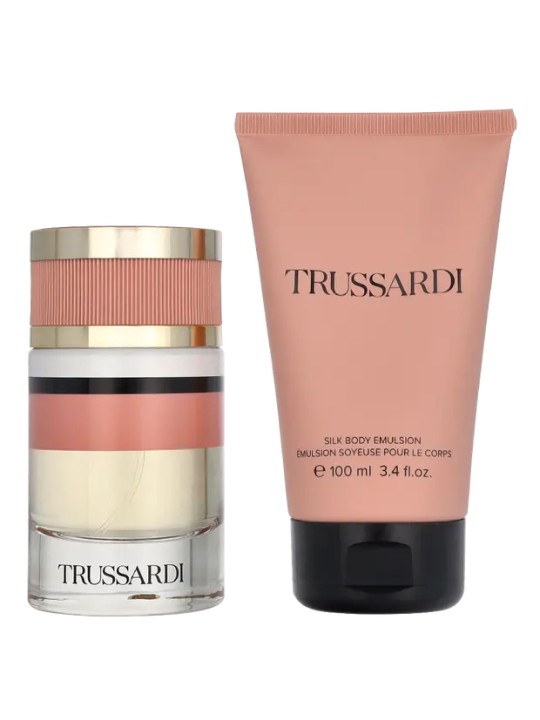 Trussardi New Feminine Contemporary Giftset eau de parfum Spray 60ml Body Emulsion 100ml 450ml
