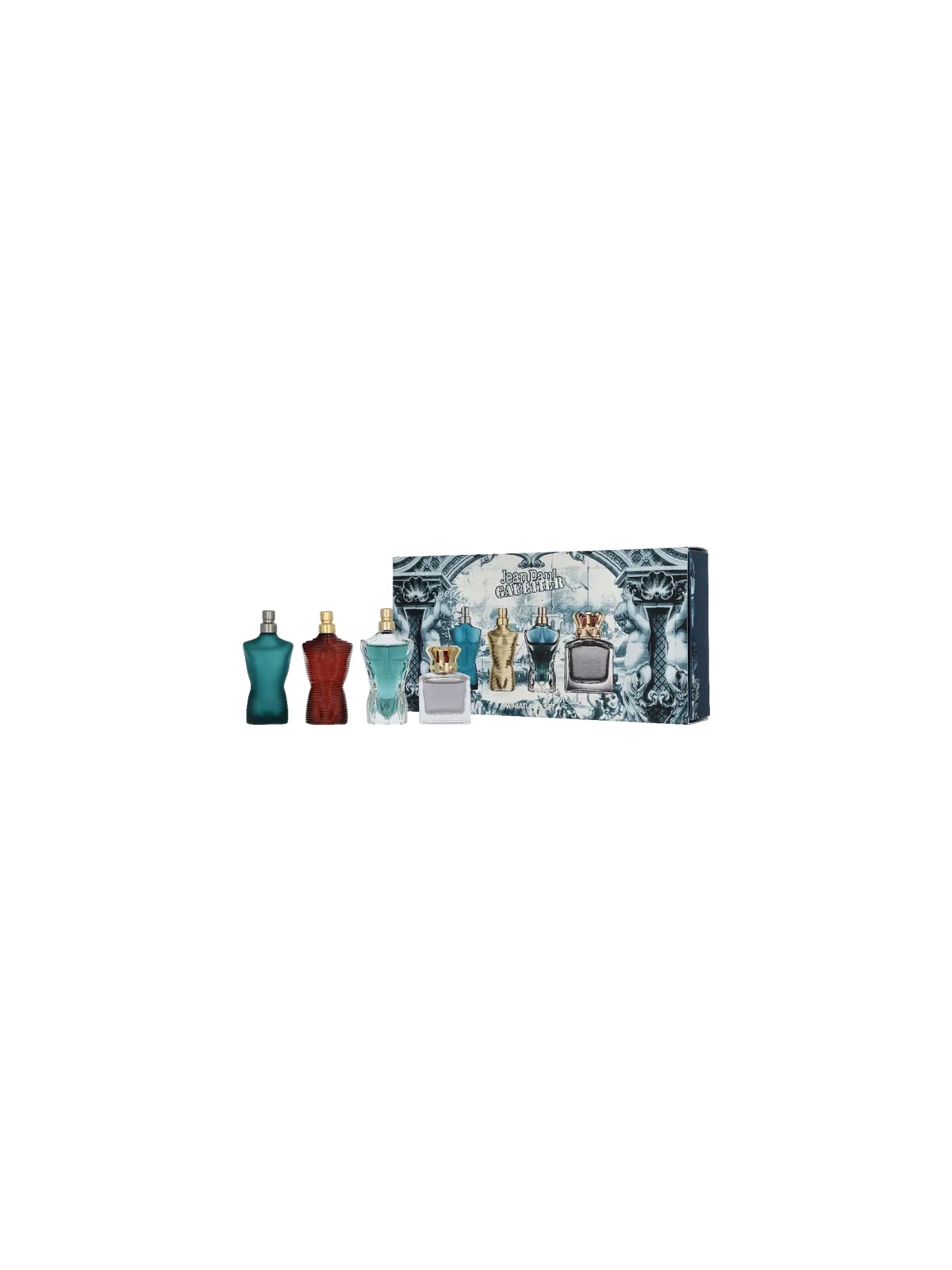 J.P. Gaultier Classique Miniatures Set Le Male eau de toilette Spray 7ml Scandal eau de toilette Spray 7ml Le Male Elixir Spray