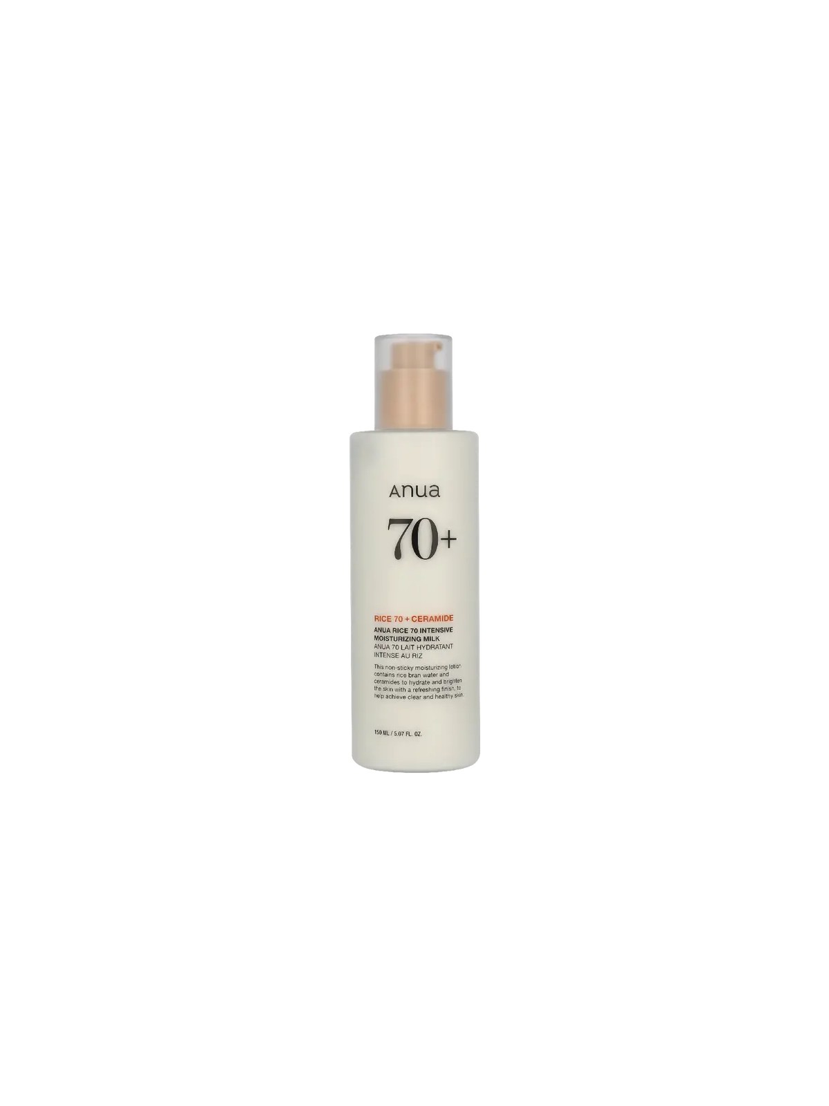 Anua Rice 70 + Ceramide Intensive Moisturizing Milk - Latte idratante per il viso 150ml donna