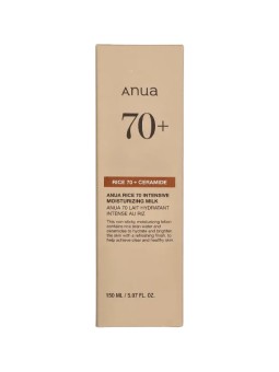 Anua Rice 70 + Ceramide Intensive Moisturizing Milk - Latte idratante per il viso 150ml donna