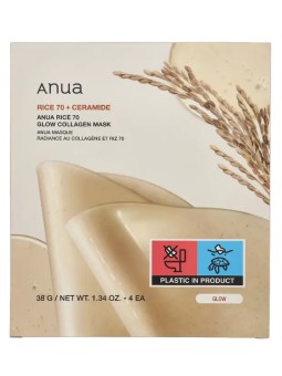 Set di maschere viso Anua Rice 70 Glow Collagen - Set di maschere viso 38.0g donna