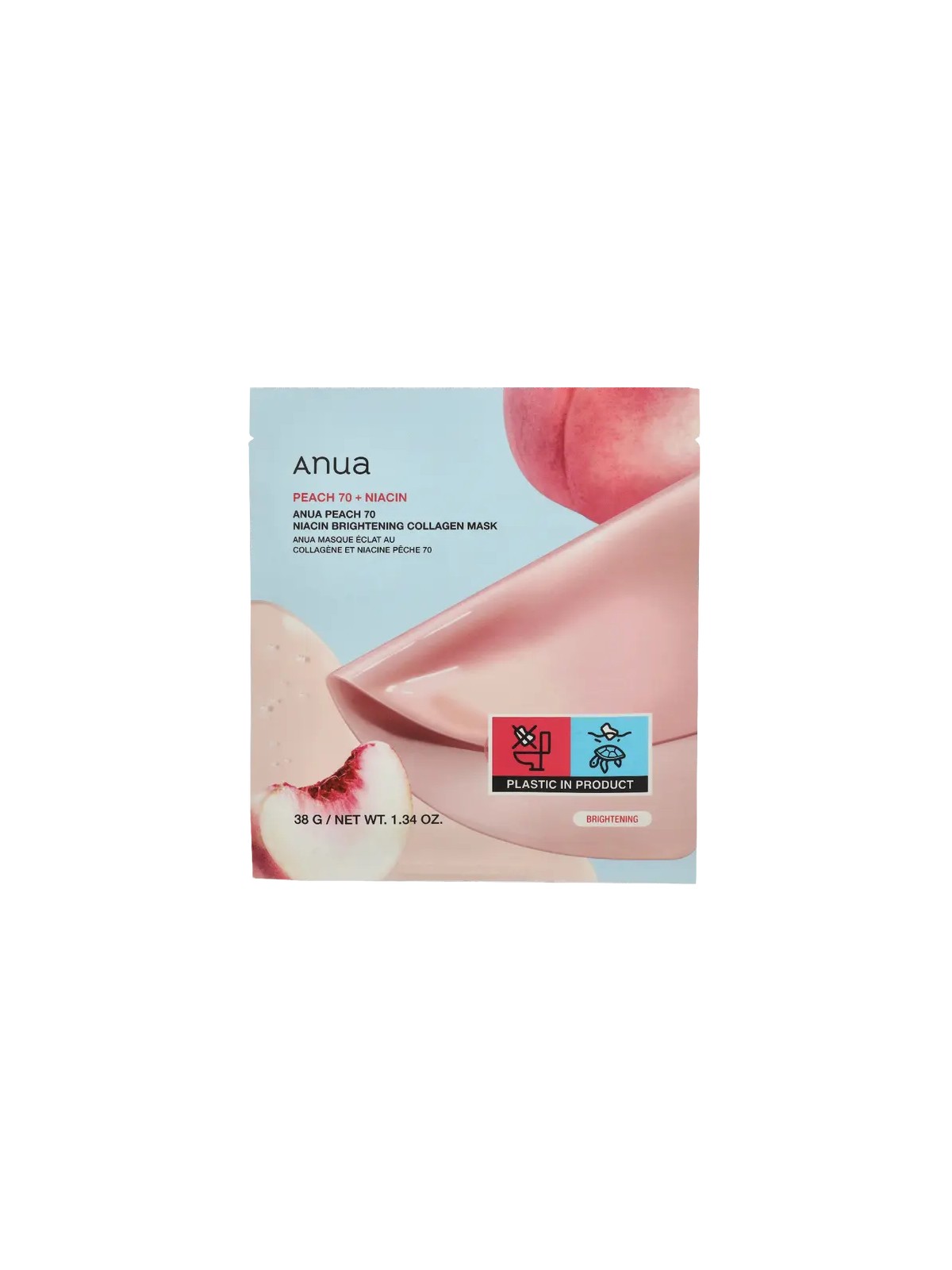 Set di maschere viso illuminanti al collagene e niacina Anua - Set di maschere viso 38,0 g donna