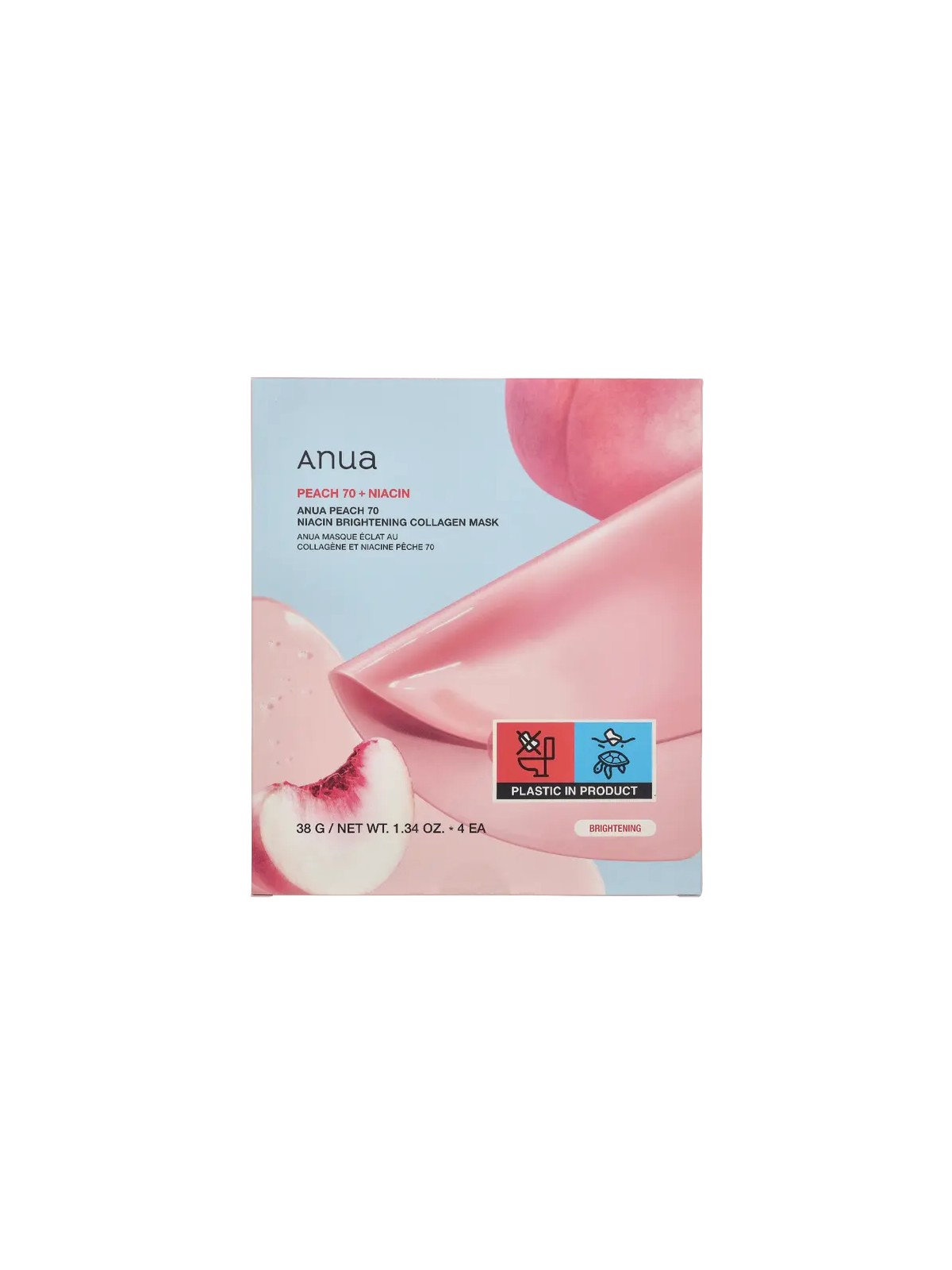 Set di maschere viso illuminanti al collagene e niacina Anua - Set di maschere viso 38,0 g donna