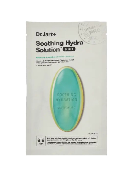 Dr. Jart+ Dermask Soothing Hydra Solution PRO Maschera lenitiva intensiva - Maschera viso rigenerante e idratante 26.0g donna