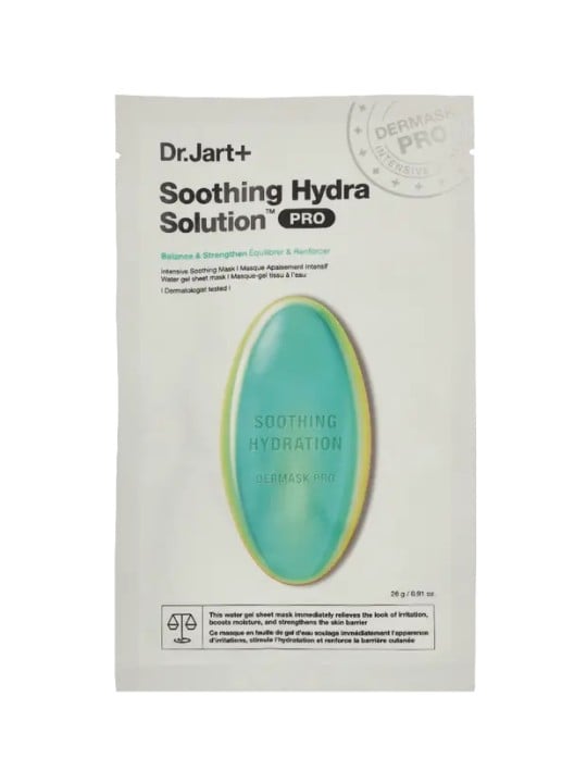 Dr. Jart+ Dermask Soothing Hydra Solution PRO Maschera lenitiva intensiva - Maschera viso rigenerante e idratante 26.0g donna