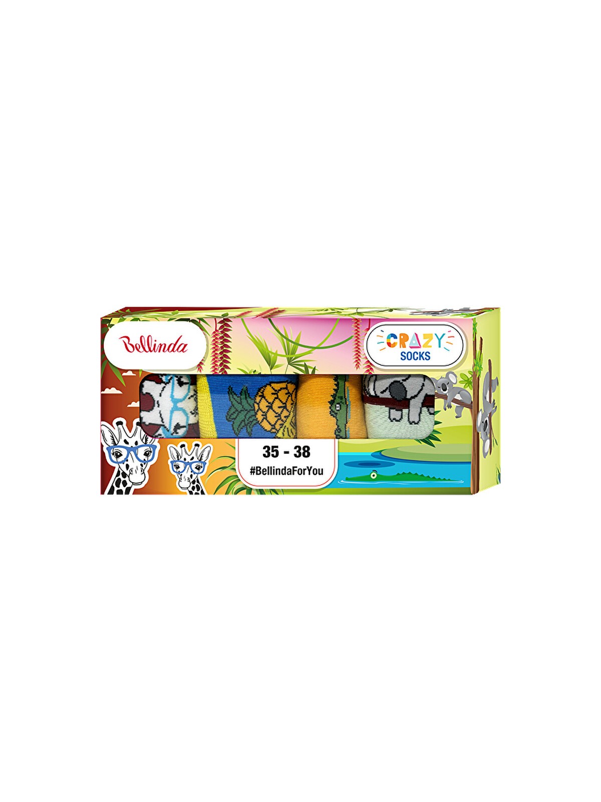 Bellinda Scatola di calzini Crazy Socks BE481044-004 - Taglia: 43-46 unisex