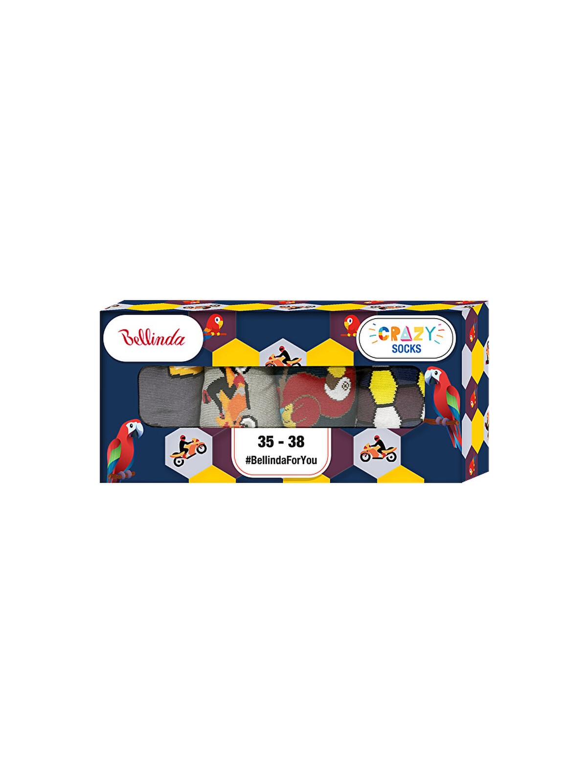Bellinda Set regalo Crazy Socks BE481044-006 - Taglia: 39-42 unisex