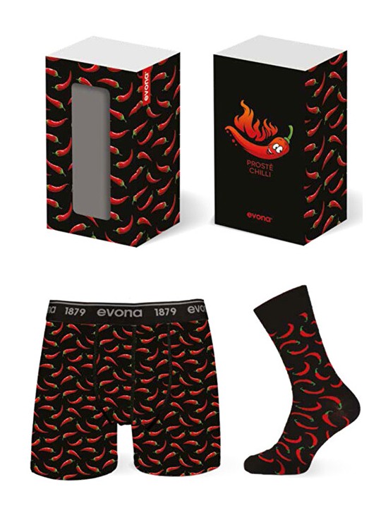 Evona Set regalo - boxer e calzini SET HABANERO - Taglia: XL uomo
