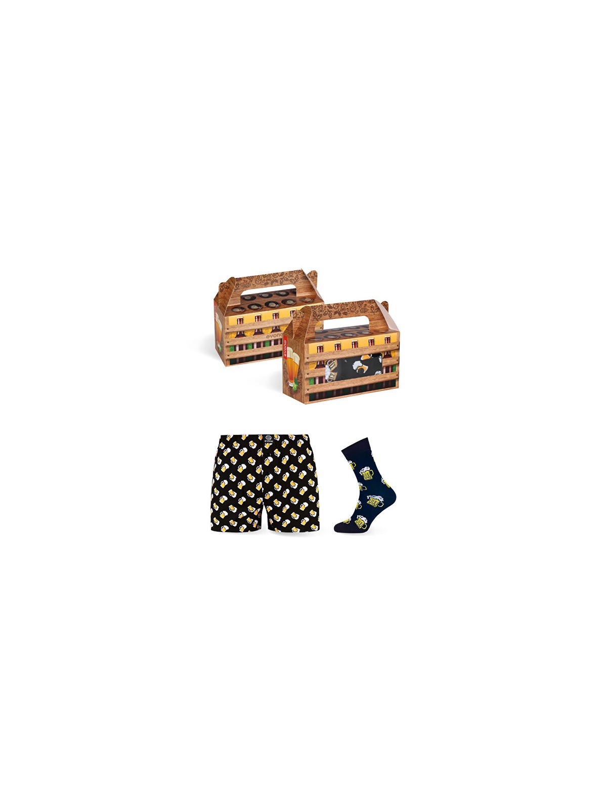 Evona Set regalo da uomo - pantaloncini e calzini PIVOBOX blu - Taglia: L uomo