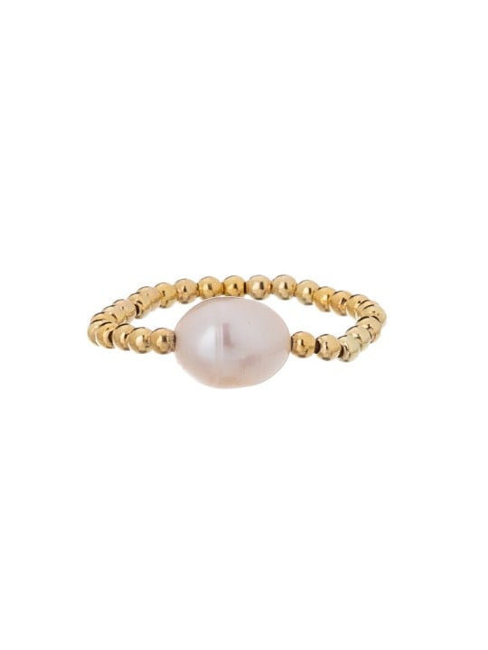 Alisia Anello a sfera placcato oro con vera perla AL4640.01.000.D - Circonferenza: 57 mm donna