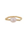 Alisia Anello a sfera placcato oro con vera perla AL4640.01.000.D - Circonferenza: 57 mm donna